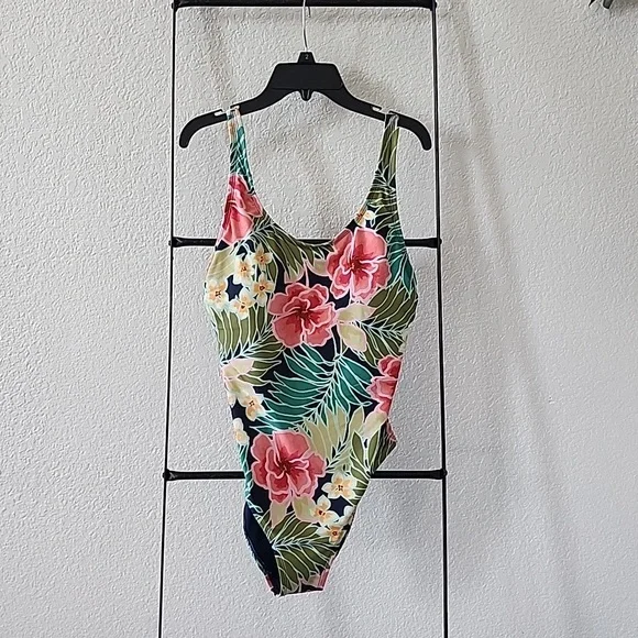 NWT Hurley Women's Swim Suit one-piece floral print Medium - Picture 3 of 6